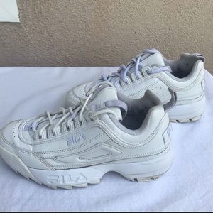 White Fila Disruptor II trainers